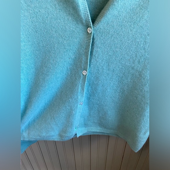 Mai - Teal Cashmere Cardigan - Large - Picture 4 of 4